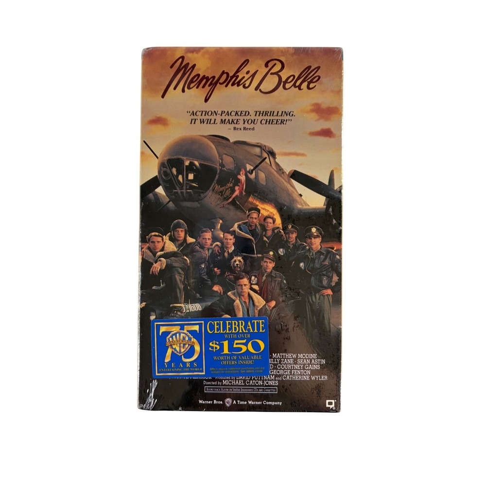 Memphis Belle VHS 1990 Movie Factory Sealed Warner Bros 75th Anniversary Edition